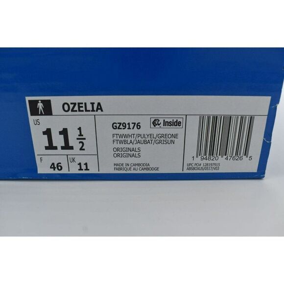 Adidas Originals Mens Size 11.5 Ozelia White Yellow Grey Sneaker Shoes GZ9176 main image 6